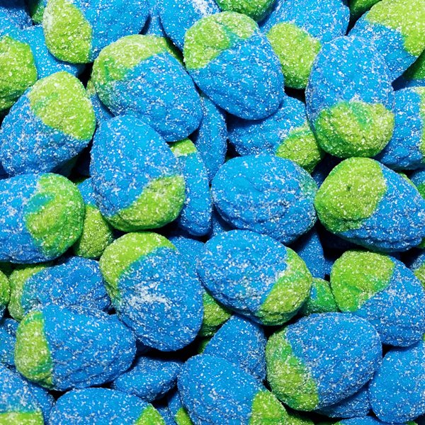 Vidal Fizzy Jelly Filled Blue Raspberries Tub 75 Pieces - Jessica's Sweets