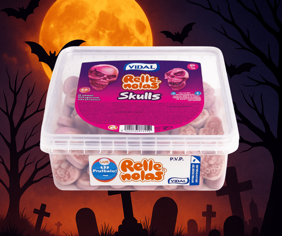 Vidal Jelly Filled Skulls Tub 75 Pieces