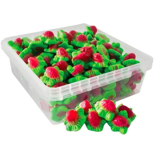 Vidal Jelly Filled Strawberries Tub - Jessica's Sweets