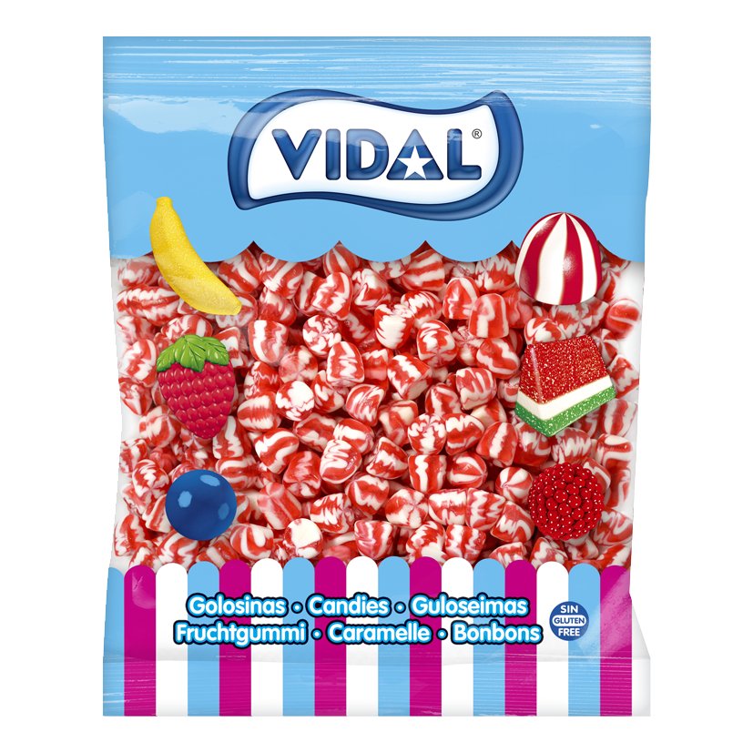 Vidal Mini Twisted Kisses 1kg - Jessica's Sweets