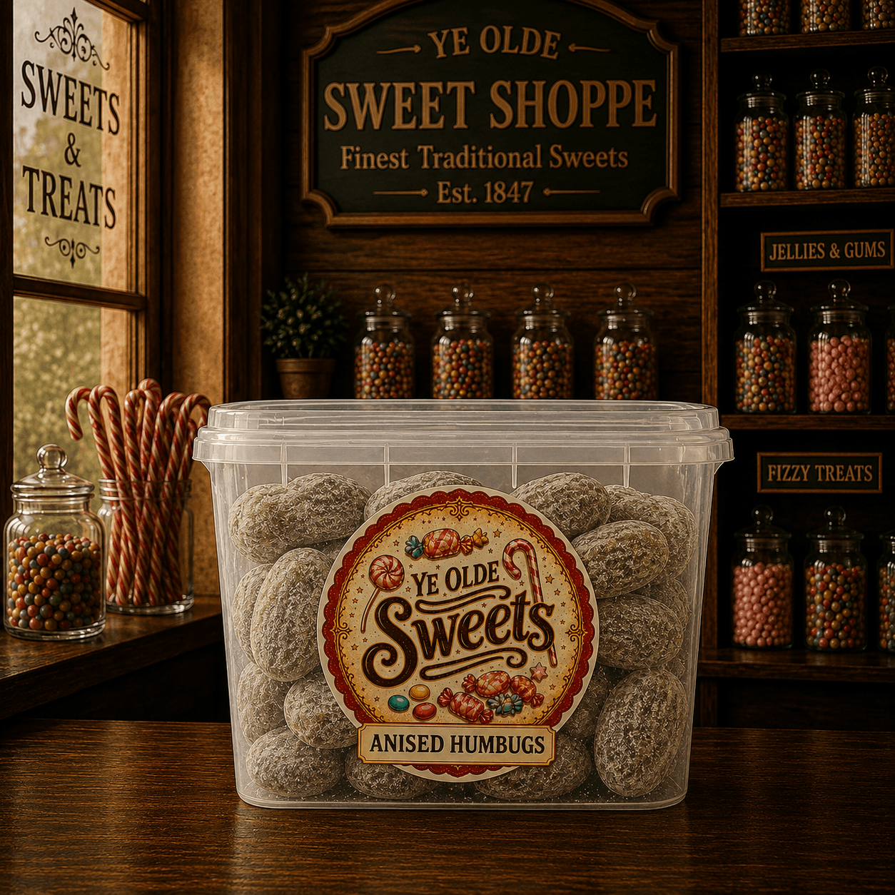 Jessica's Sweets Ye Olde Sweets Aniseed Humbugs 190g