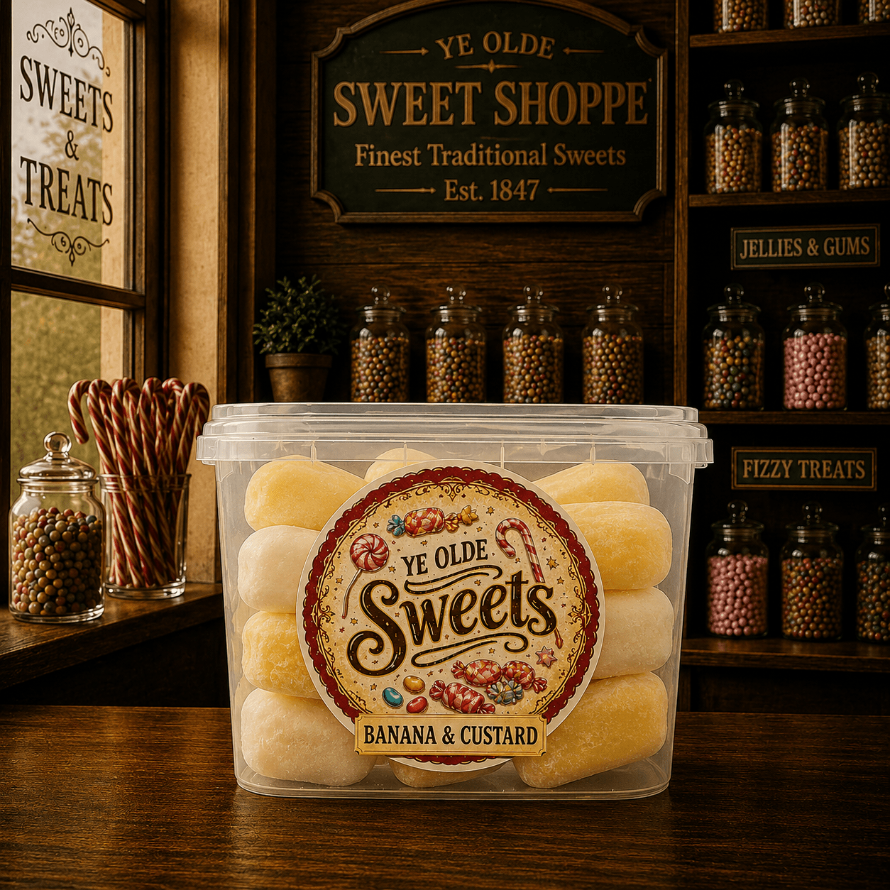 Jessica's Sweets Ye Olde Sweets Banana & Custard 196g