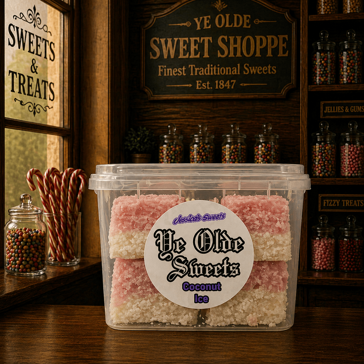 Jessica's Sweets Ye Olde Sweets Coconut Ice