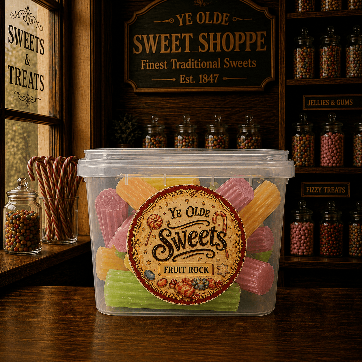 Jessica's Sweets Ye Olde Sweets Fruit Rock 150g