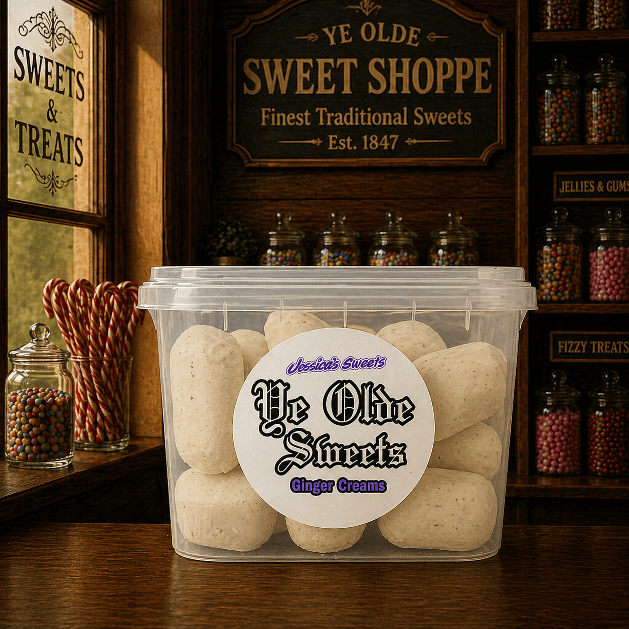Jessica's Sweets Ye Olde Sweets Ginger Creams 154g