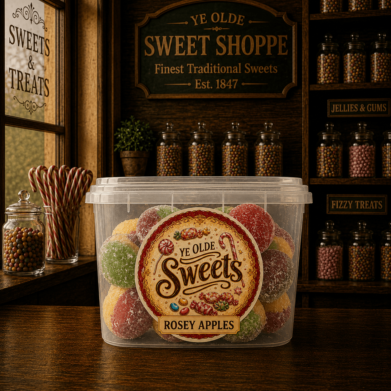 Jessica's Ye Olde Sweets Rosey Apples 200g