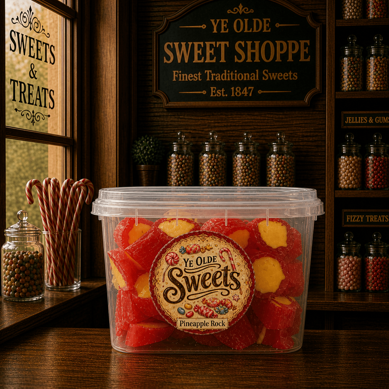 Jessica's Sweets Ye Olde Sweets Pineapple Rock 200g