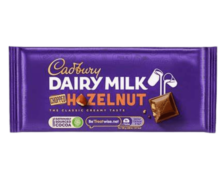 Cadbury Dairy Milk Chopped Nut Chocolate Bar 95g - Jessica's Sweets