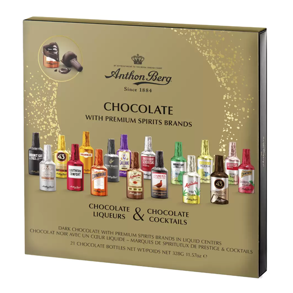 Anthon Berg Chocolate Liqueur Collection 21 Piece Box 328g