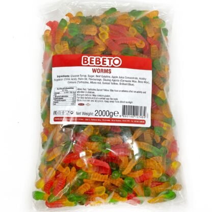 Bebeto Jelly Worms 2kg - Jessica's Sweets