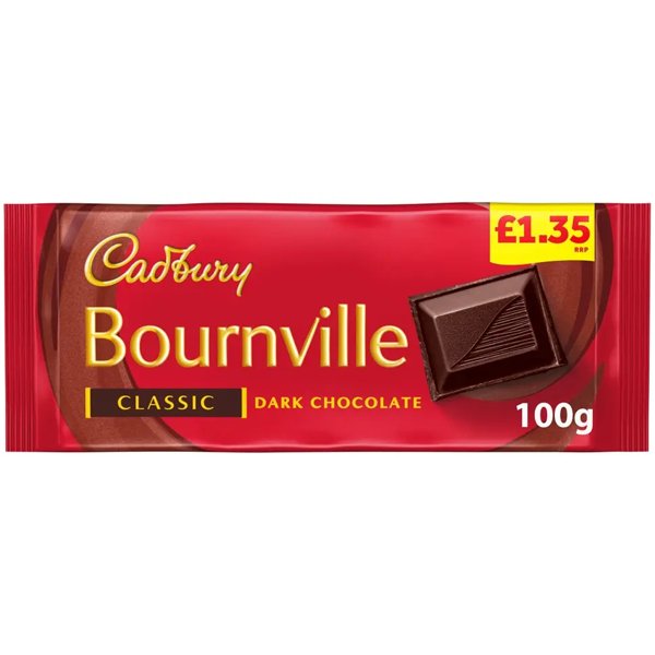 Cadbury Bournville Classic Dark Chocolate Bar 100g - Jessica's Sweets