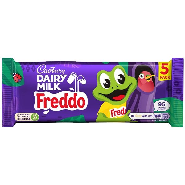 Cadbury Dairy Milk Freddo Chocolate Bars 90g 5 Pack - Jessica's Sweets