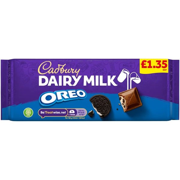 Cadbury Dairy Milk Oreo Chocolate Bar 120g Jessicas Sweets