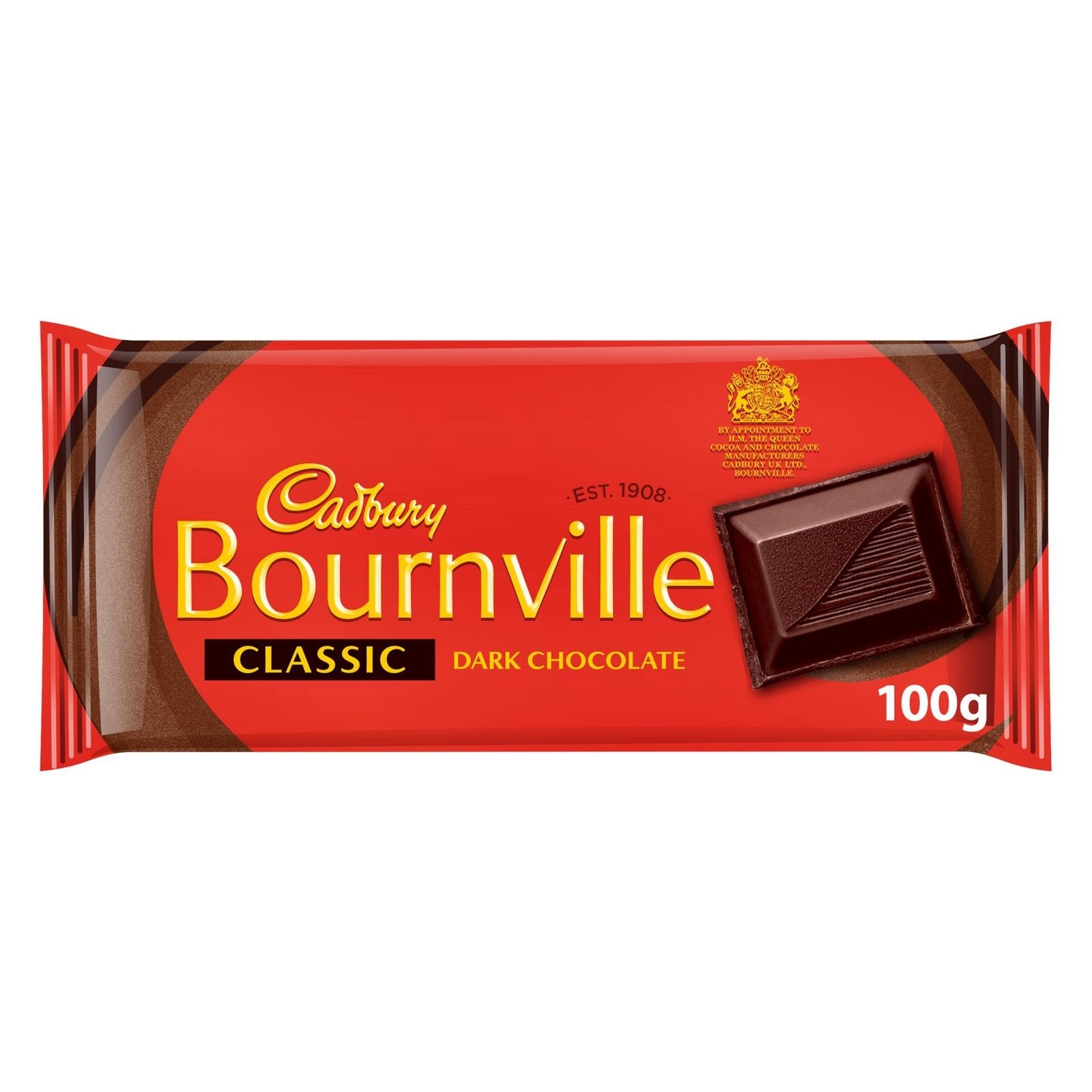 Cadbury Bournville Classic Dark Chocolate Bar 100g - Jessica's Sweets