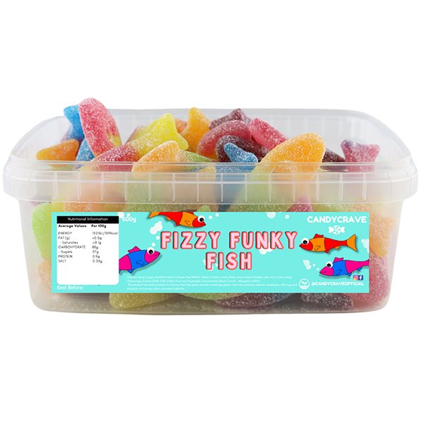 Candy Crave Fizzy Funky Fish Tub 600g - Jessica's Sweets