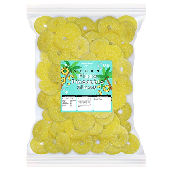 Candy Crave Fizzy Pineapple Slices 2kg - Jessica's Sweets
