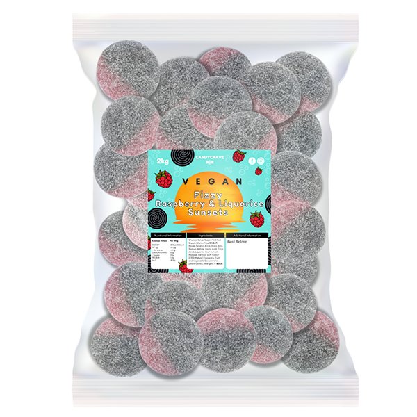 Candy Crave Fizzy Raspberry & Liquorice Sunsets 2kg - Jessica's Sweets