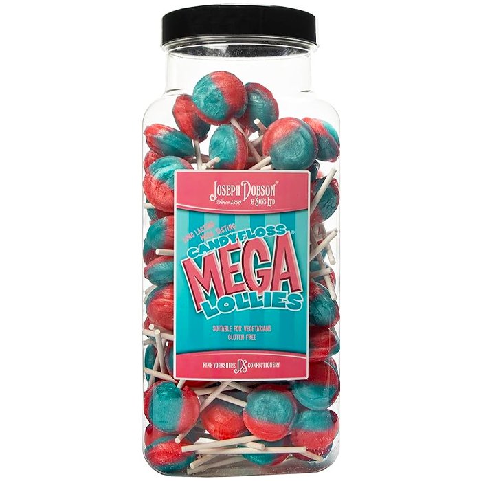 Dobson Candy Floss Lollies Jar - 90 count - Jessica's Sweets