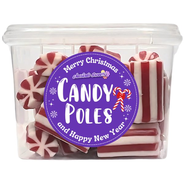 Christmas Candy Poles Sweets Tub - Jessica's Sweets