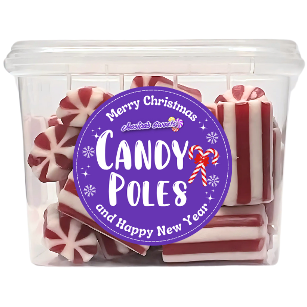 Christmas Candy Poles Sweets Tub