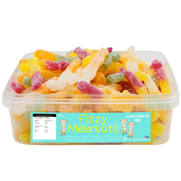 Candy Crave Fizzy Meerkats Tub 600g - Jessica's Sweets