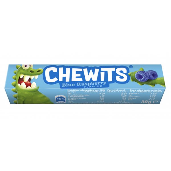 Chewits Blue Raspberry 30g - Jessica's Sweets