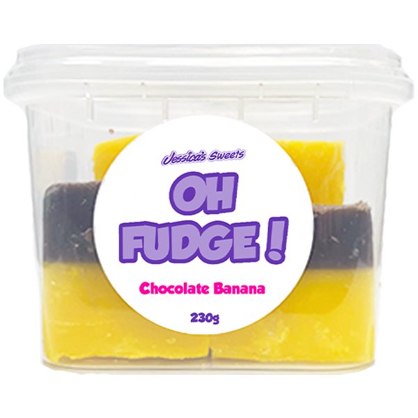 Jessica's Oh Fudge! Chocolate Banana Flavour Fudge 230g - Jessica's Sweets