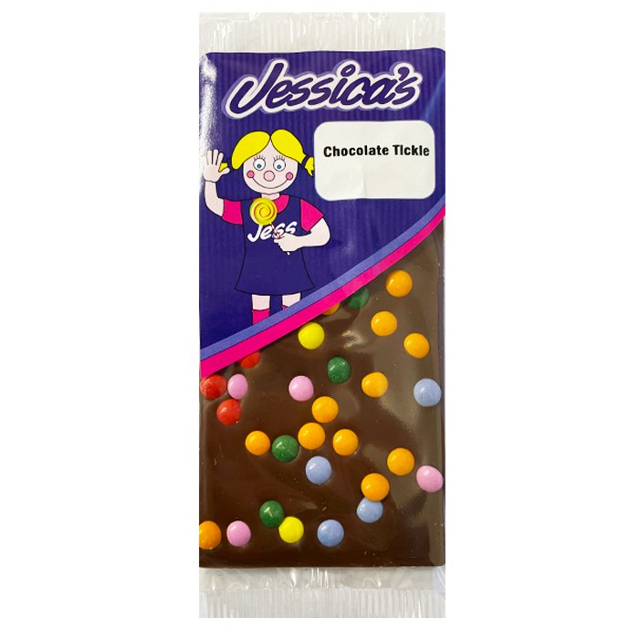 Jessica's Milk Chocolate Tickle Bar 80g - Jessica's Sweets