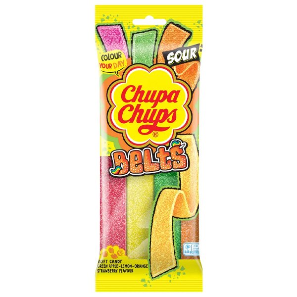 Chupa Chups Sour Mixed Belts Pack 90g