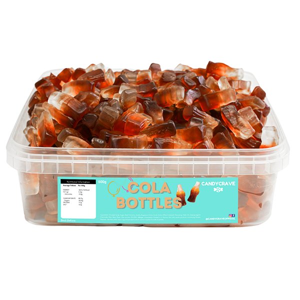 Candy Crave Cola Bottles Tub 600g - Jessica's Sweets