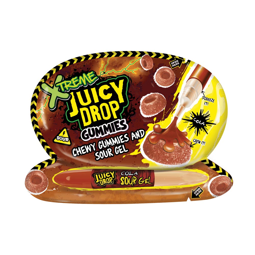 Bazooka Xtreme Juicy Drop Gummies 67g - Jessica's Sweets