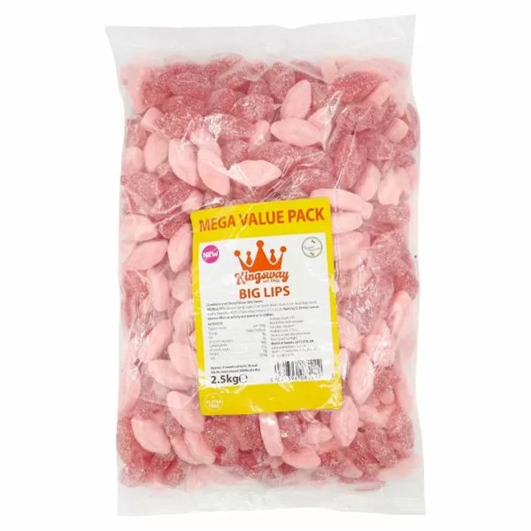 Kingsway Mega Value Big Lips Bag 2.5kg - Jessica's Sweets