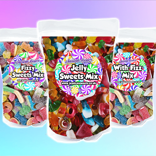 No Fizzy and Fizzy Trio of Grab Bags 3 x 1kg Bags - Jessica's Sweets