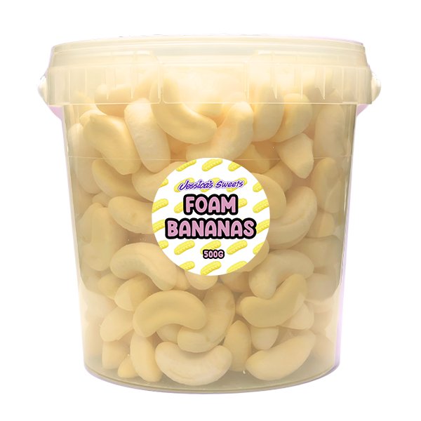 Mini Foam Banana Bucket 500g - Jessica's Sweets