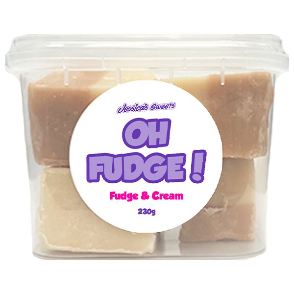 Jessica's Oh Fudge! Fudge & Cream Flavour Fudge 230g - Jessica's Sweets