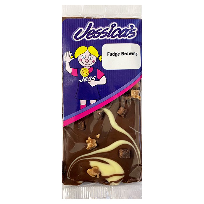 Jessica's Milk Chocolate Fudge Brownie Bar 80g - Jessica's Sweets