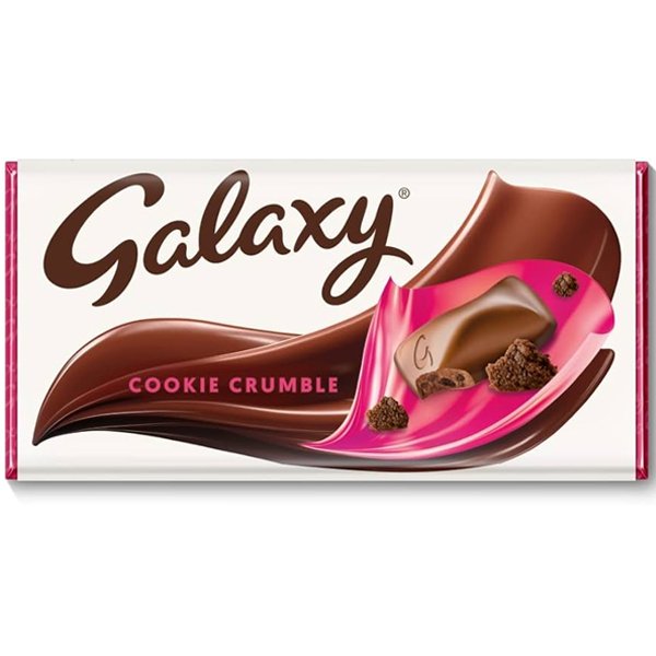 Galaxy Cookie Crumble & Milk Chocolate Block Bar 114g - Jessica's Sweets