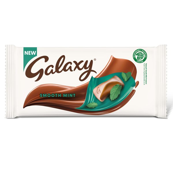 Galaxy Smooth Mint Chocolate Block Bar 110g - Jessica's Sweets