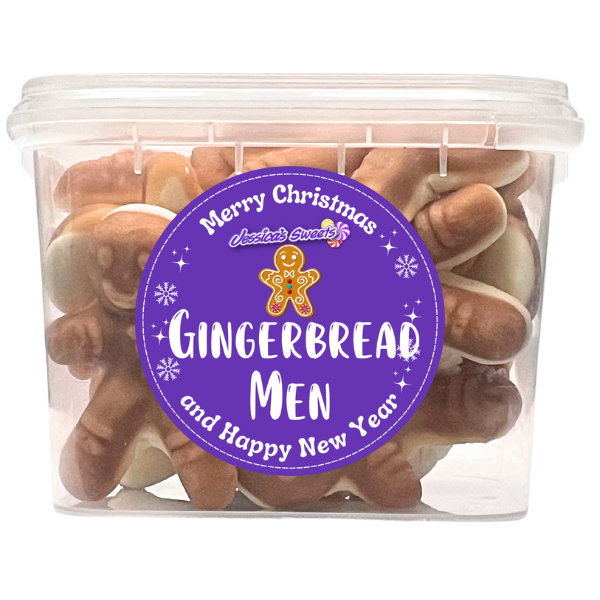 Christmas Gingerbread Men Sweets Tub