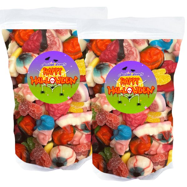 2 for £15 Happy Halloween Sweet 1kg Grab Bags - Jessica's Sweets