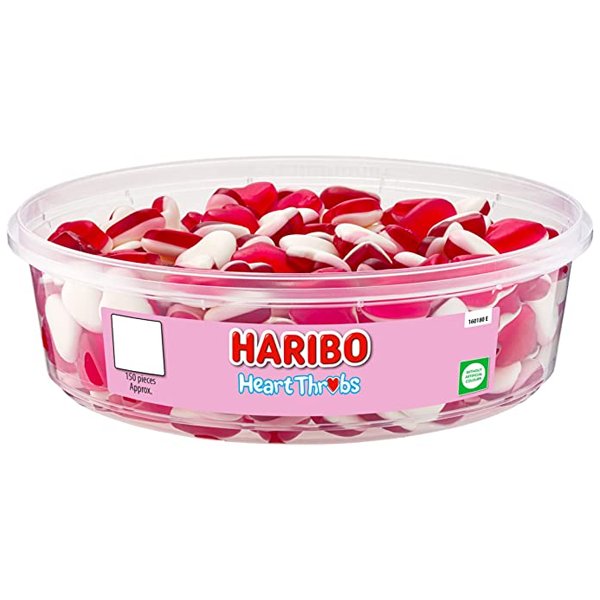 Haribo Heart Throbs Tub 480g - Jessica's Sweets