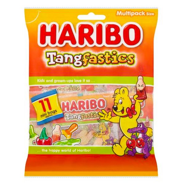 Haribo Tangfastics Multipack 11 Mini Bags 176g - Jessica's Sweets