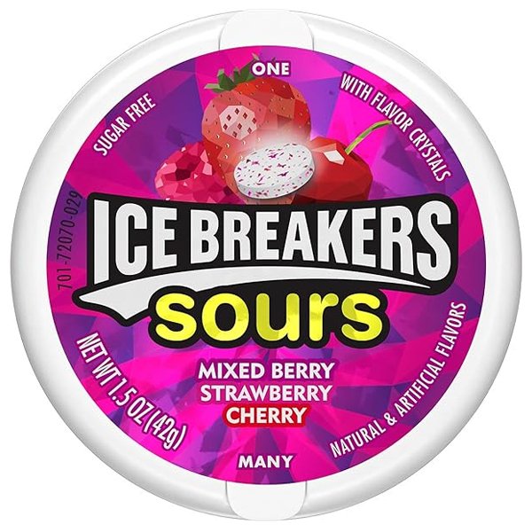 Ice Breakers Sours Wild Berry Sugar Free 42g - Jessica's Sweets