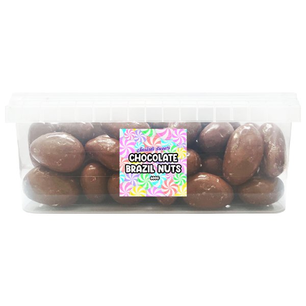 Milk Chocolate Covered Brazils Tub 600g - Jessica's Sweets