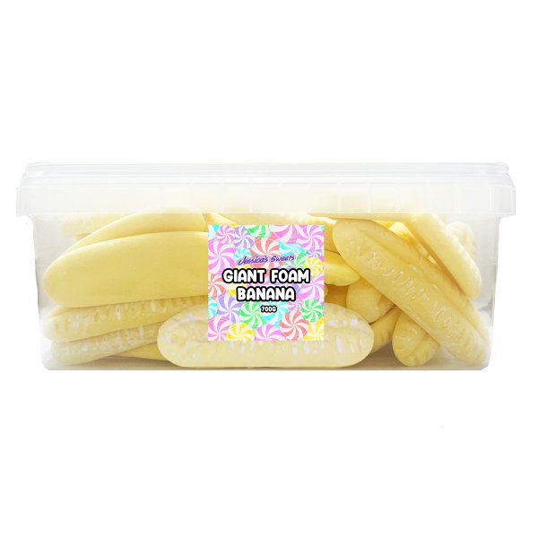 Jessica's Giant Foam Bananas 500g - Jessica's Sweets