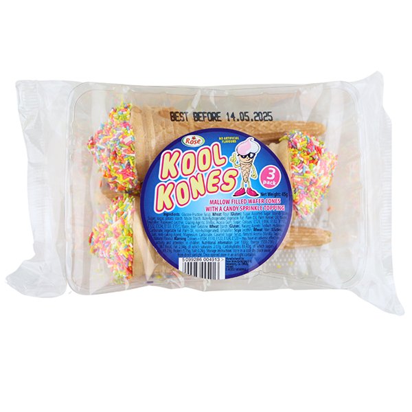 Rose Kool Kones 3 Pack - Jessica's Sweets