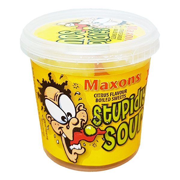 Maxons Stupidly Sour Citrus Flavour Boiled Sweets 100g - Jessica's Sweets
