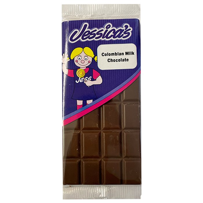 Jessica's Colombian Milk Chocolate 80g - Jessica's Sweets