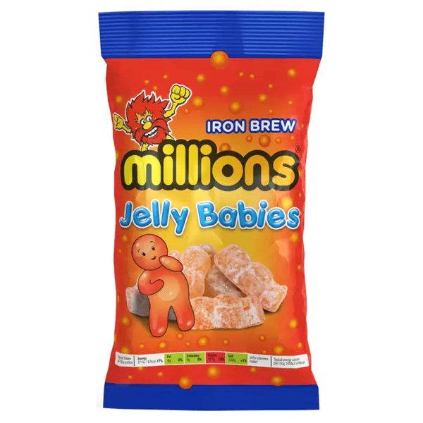 Millions Iron Brew Jelly Babies 180g - Jessica's Sweets