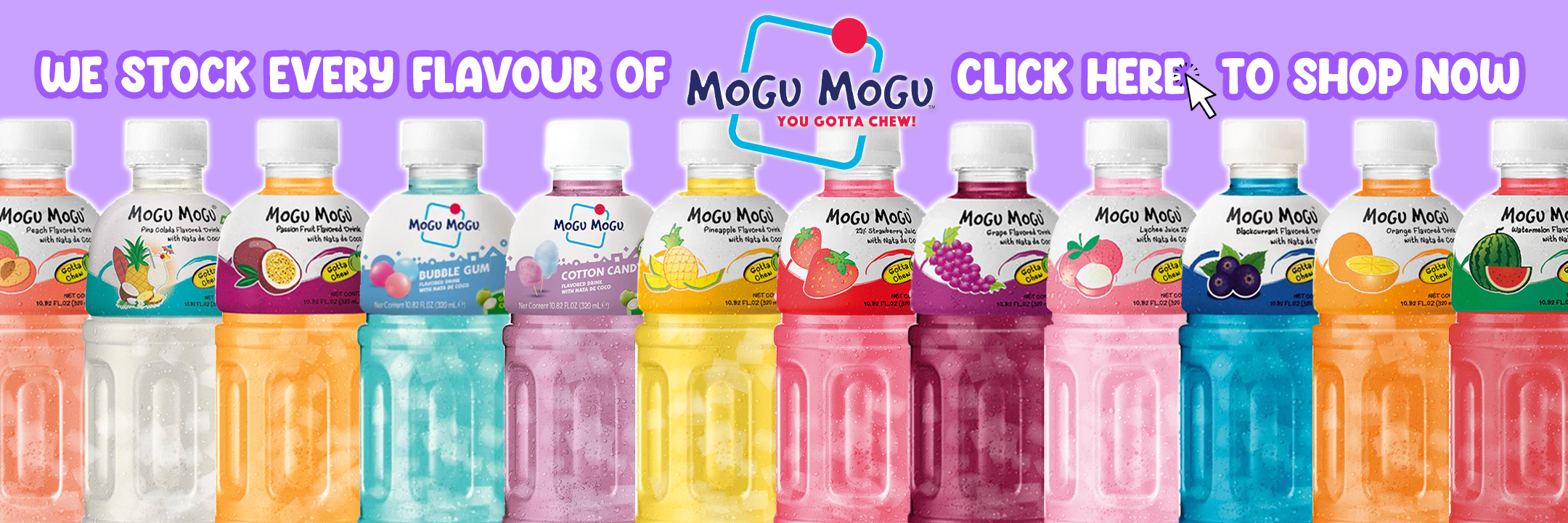 Mogu Mogu drinks with bubbles